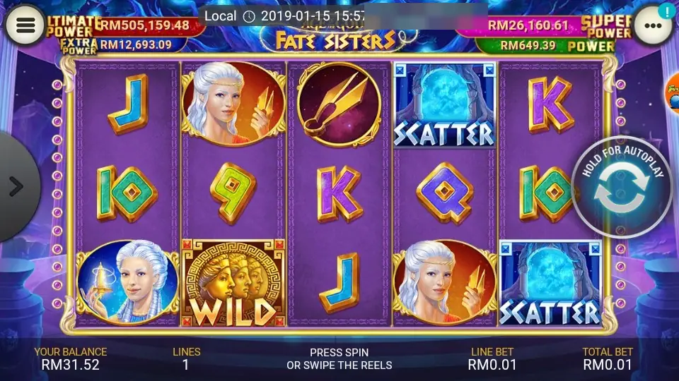 Two SCATTER portals on reels four and five, a WILD on reel two, and Fate portraits on the bottom row